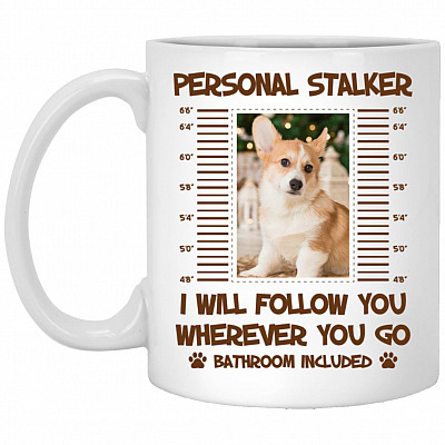 Personalized Custom Photo Dog Mug, White, 11 oz. White Mug