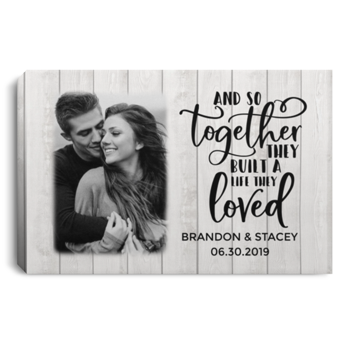 Personalized Photo And So Together They Built A Life They Loved Framed Canvas - Unframed Poster, White, 0.75'' Framed Canvas Personalized Photo And So Together They Built A Life They Loved Framed Canvas - Unframed Poster, White, 0.75'' Framed Canvas