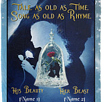 Personalized Tale As Old As Time Blanket, White, Cozy Plush Fleece Blanket - 50x60