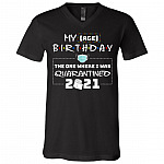 Personalized My Birthday The One T-Shirt, Black, V-Neck T-Shirt