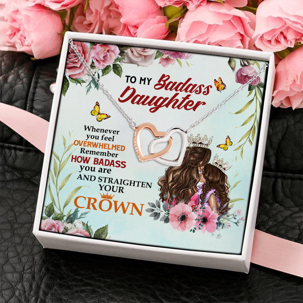 2P. Badass Daughter(1) Interlocking Hearts Necklace 4