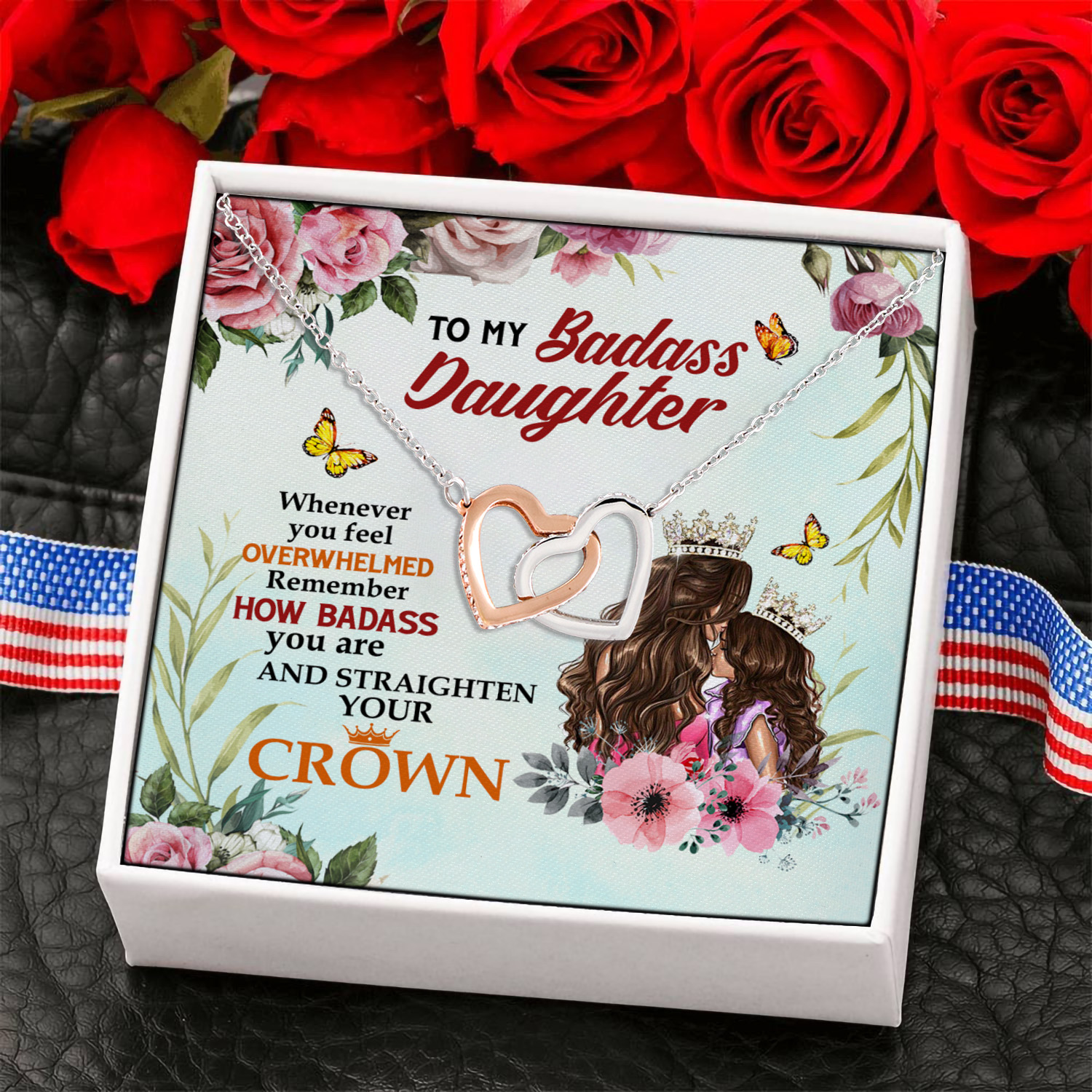 2P. Badass Daughter(1) Interlocking Hearts Necklace 6