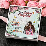 2P. Badass Daughter(1) Infinity Heart Necklace (Silver) 4