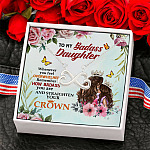 2P. Badass Daughter(1) Infinity Heart Necklace (Silver) 6