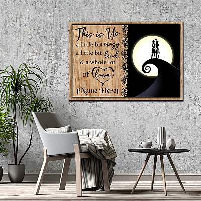 Alternative view of Personalized This Is Us Crazy Loud And Lot Of Love Jack With Sally Framed Canvas Prints - Unframed Poster
