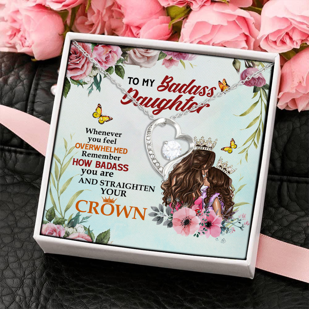 2P. Badass Daughter(1) Forever Love Necklace (Silver) 4