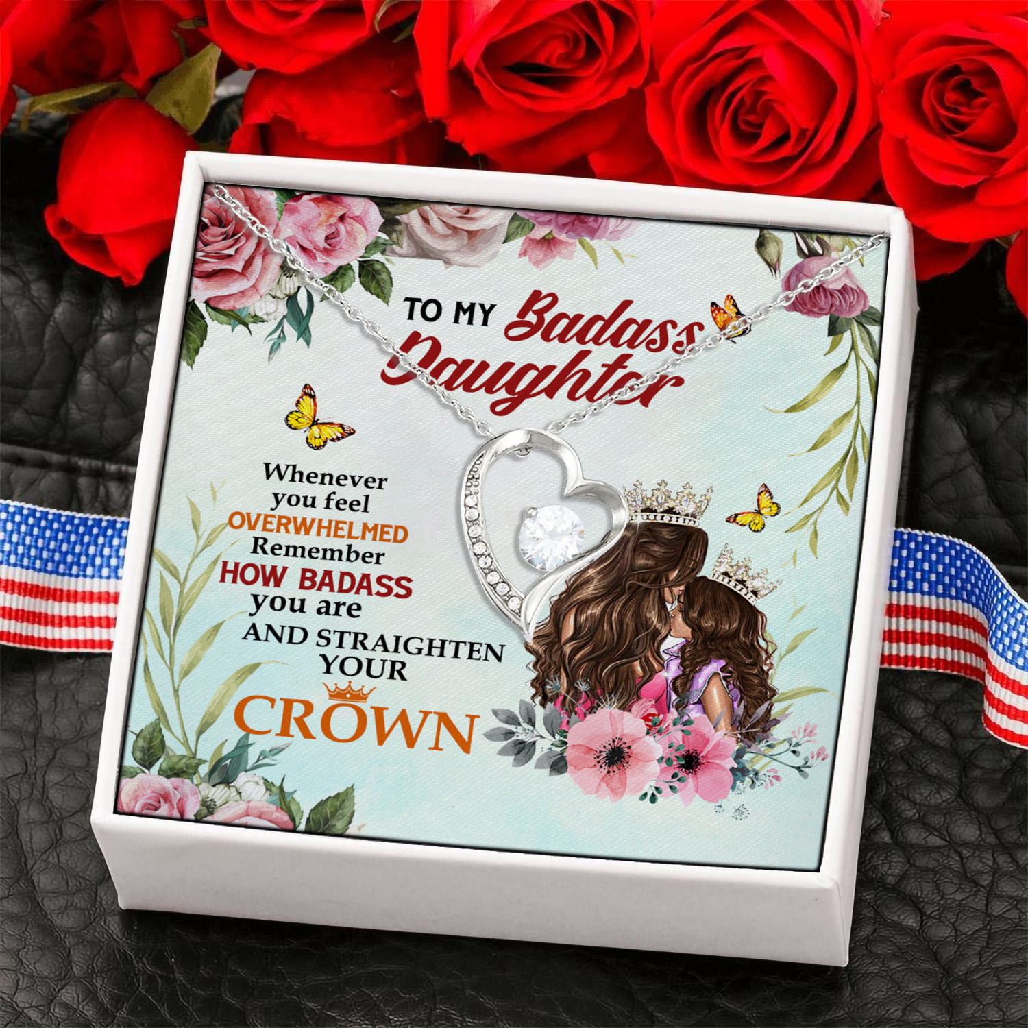 2P. Badass Daughter(1) Forever Love Necklace (Silver) 6