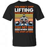 You Don't Stop Lifting, Black, Unisex T-Shirt
