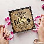 Viking To My Daughter I Want You To Believe Deep In Your Heart Infinity Heart Pendant Necklace