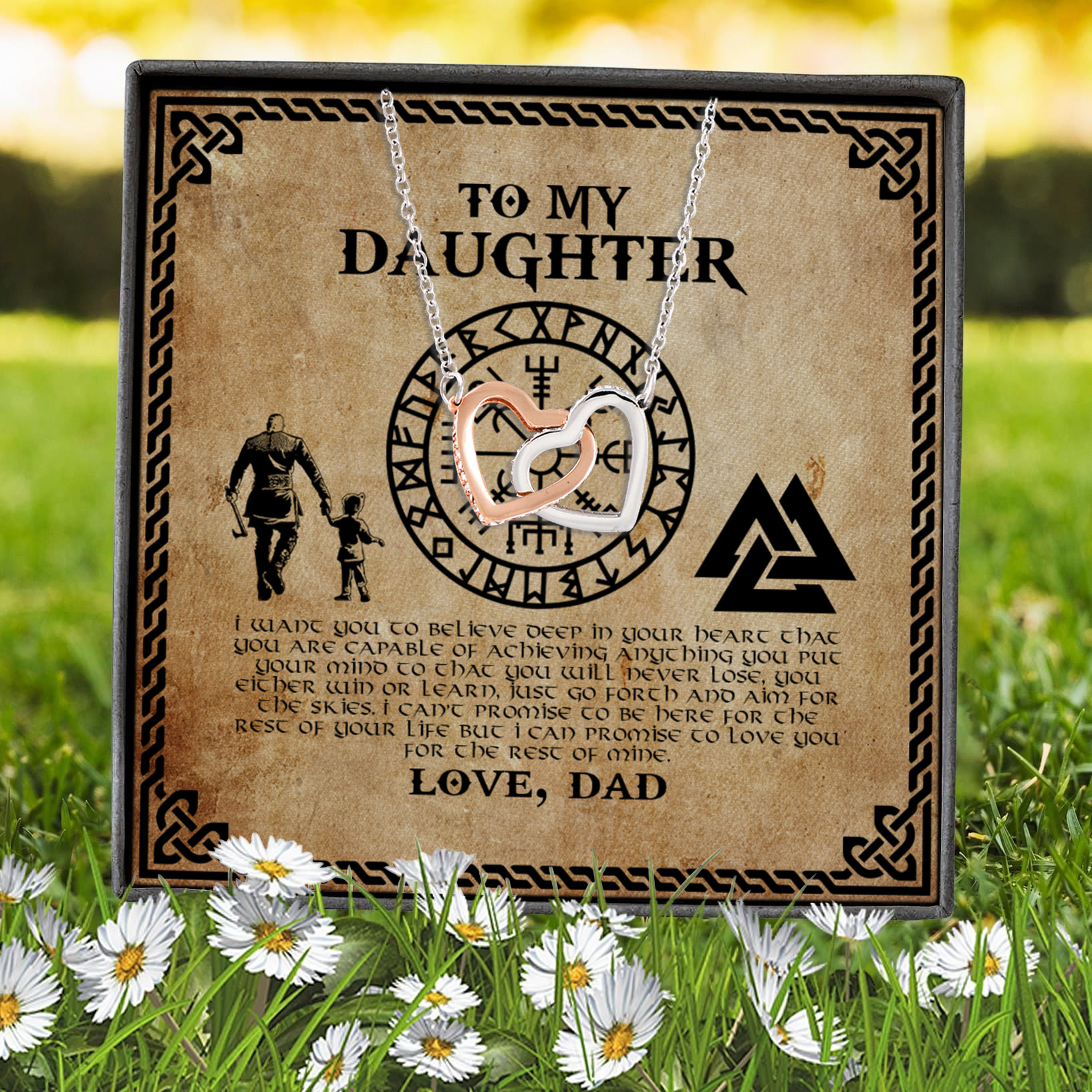 6Th. My Daughter Viking(5) Interlocking Hearts Necklace 7