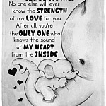Personalized to Baby No One Else, White, VPS Cozy Plush Fleece Blanket - 30x40