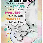Personalized to Baby Always, White, VPS Cozy Plush Fleece Blanket - 30x40