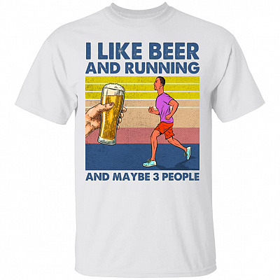 I Like Beer Shirt, White, Unisex T-Shirt