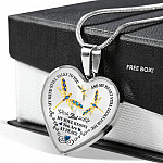 Dragonfly My Mind Still Talks To You And My Heart Still Looks For You Are At Peace Heart Pendant Necklace - Heart Luxury Necklace (Silver)