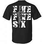 Five Five Six Shirt - 5.56 Ar-15 T-shirt - Funny Gun Print On Back T-shirt - 2nd Amendment Shirt, Black, Unisex T-Shirt