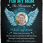 Personalized Photo I Hide My Tears Blanket, White, Cozy Plush Fleece Blanket - 50x60 Personalized Photo I Hide My Tears Blanket, White, Cozy Plush Fleece Blanket - 50x60