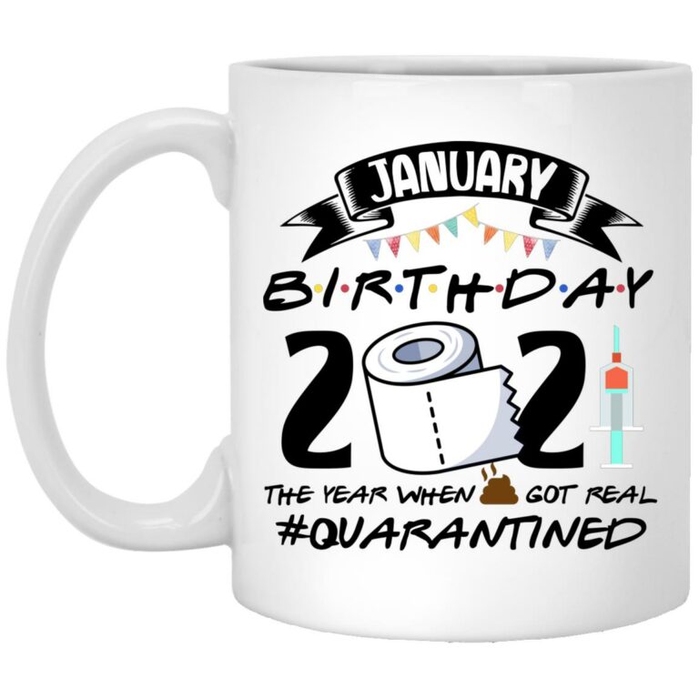 January Birthday 2021, White, 11 oz. White Mug