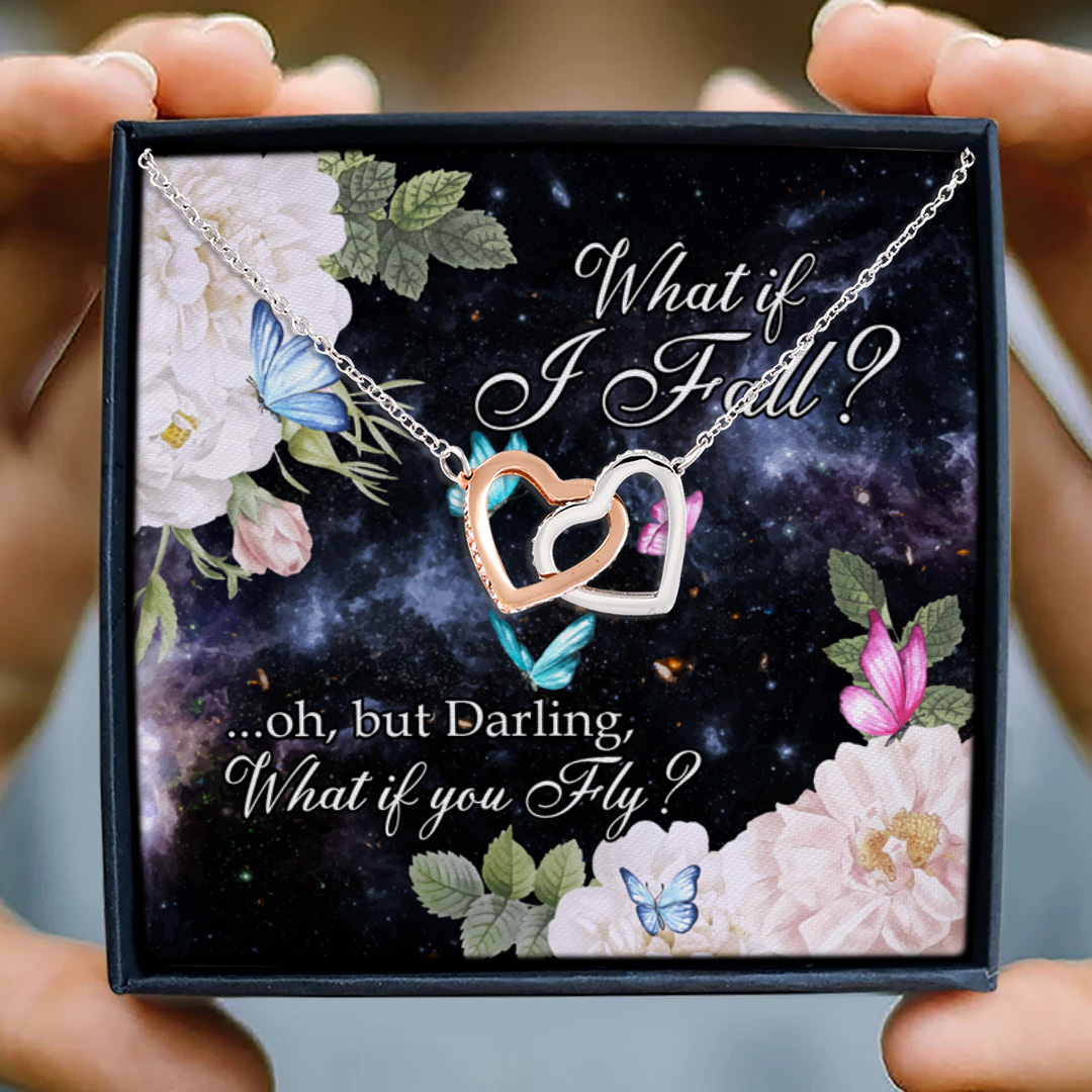 2KT. What If I Fall Oh But Darling(4) Interlocking Hearts Necklace 3
