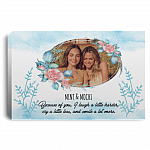 Personalized Photo To My Bestie Because Of You I Laugh A Litter Harder Framed Canvas Prints - Unframed Poster, White, 0.75'' Framed Canvas Personalized Photo To My Bestie Because Of You I Laugh A Litter Harder Framed Canvas Prints - Unframed Poster, White, 0.75'' Framed Canvas