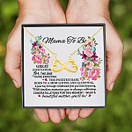 Great Expectations Sweet Baby Beautiful Mom Quotes First Time Mom Gift Infinity Heart Pendant Necklace