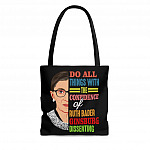 RBG Do All Things with the Confidence of Ruth Bader Ginsburg Feminist All Over Print Tote Bag – Shoulder Bag