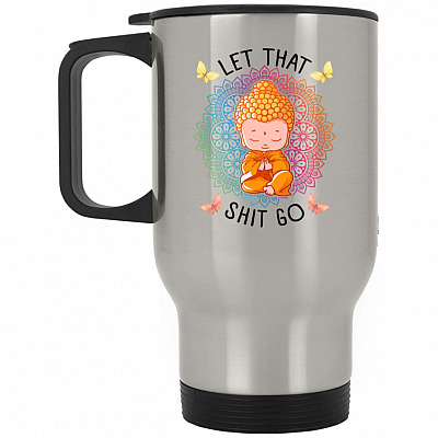 14 oz. Silver Travel Mug