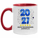 2021 Accent Mug, White/Red, am11oz-accent-mug-11-oz-accent-mug