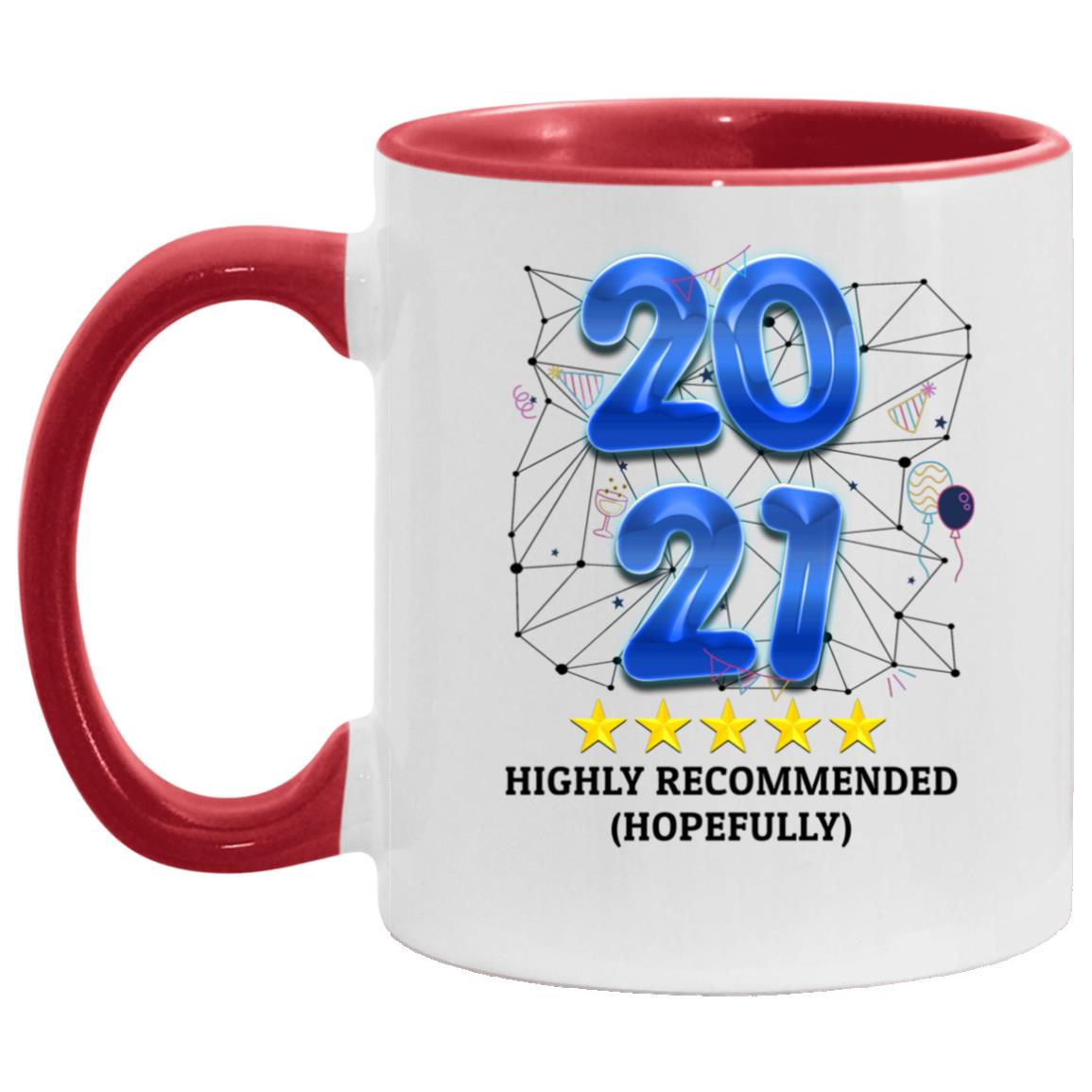 2021 Accent Mug, White/Red, am11oz-accent-mug-11-oz-accent-mug