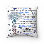 To My Sister I Hugged This Pillow Throw Pillow - Decorative Pillow - Indoor Outdoor Cushion - Sofa Home Decor