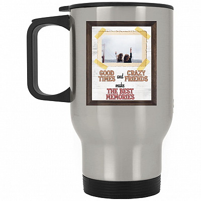 14 oz. Silver Travel Mug