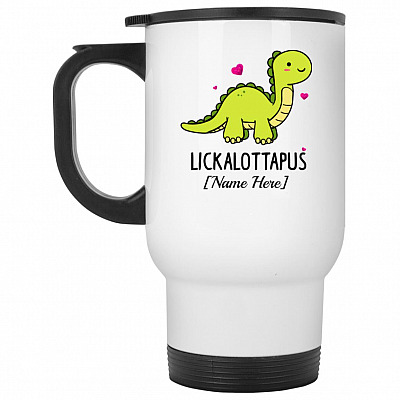 14 oz. White Travel Mug