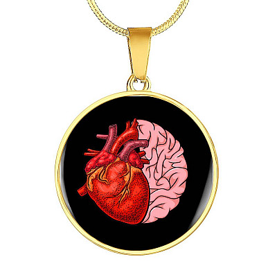 Love Thought Circle Pendant Necklace - Circle Luxury Necklace (Gold Plated)