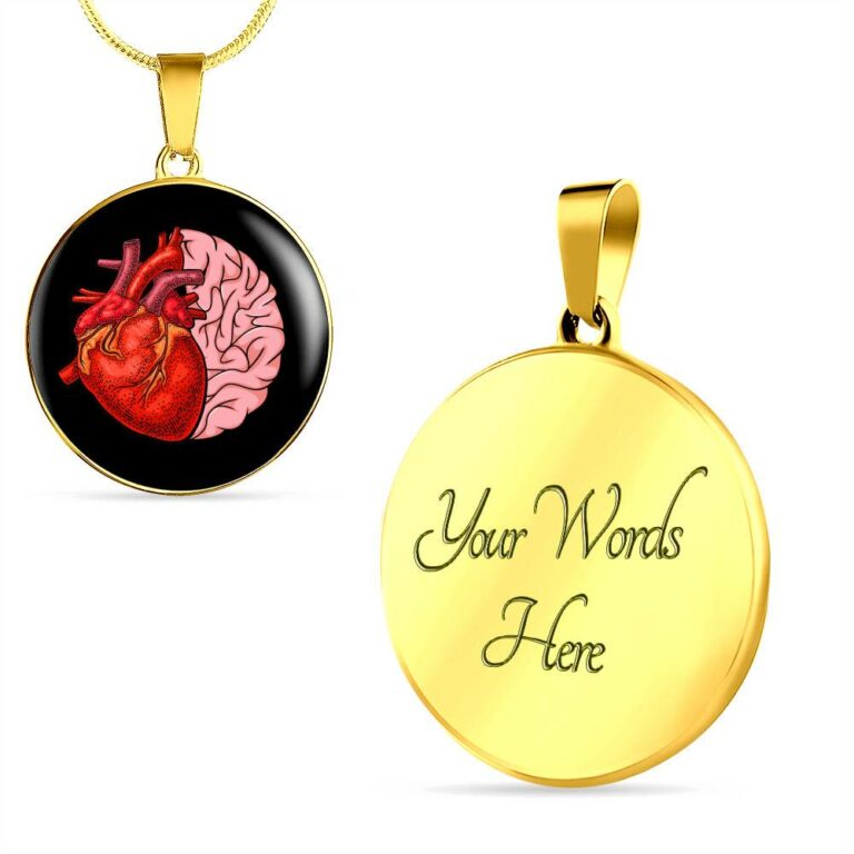 Love Thought Circle Pendant Necklace - Circle Luxury Necklace (Gold Plated)