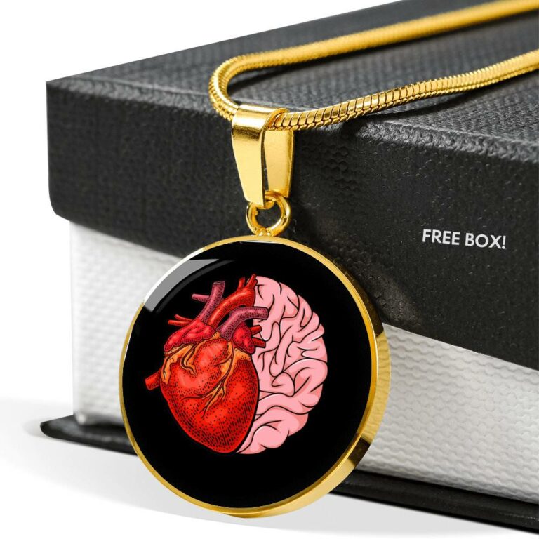 Love Thought Circle Pendant Necklace - Circle Luxury Necklace (Gold Plated)