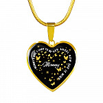 Mommy's Girl I Used To Be Her Angel Now She Is Mine Heart Pendant Necklace - Loss of Mom Necklace - Heart Luxury Necklace (Gold Plated)