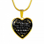 So Rare Is It To Find So Much Kindness Wisdom and Beauty Heart Pendant Necklace - Heart Luxury Necklace (Gold Plated)