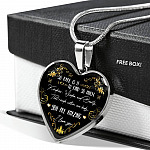 So Rare Is It To Find So Much Kindness Wisdom and Beauty Heart Pendant Necklace - Heart Luxury Necklace (Silver)