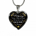 So Rare Is It To Find So Much Kindness Wisdom and Beauty Heart Pendant Necklace - Heart Luxury Necklace (Silver)