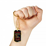I Am A US Veteran I Would Put The Uniform Back On If America Needed Me Dog Tag Pendant Necklace - Dog Tag (Gold Plated)
