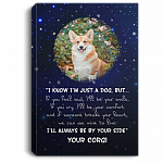 Personalized Photo I Know I'm Just A Dog But If You Feel Sad I'll Be Your Smile Framed Canvas - Unframed Poster, White, 0.75'' Framed Canvas