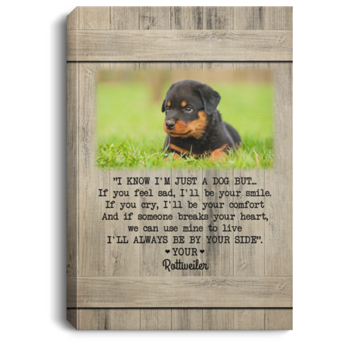 Personalized Photo I Know I'm Just A Dog But If You Feel Sad I'll Be Your Smile Canvas Prints - Unframed Poster, White, 0.75'' Framed Canvas Personalized Photo I Know I'm Just A Dog But If You Feel Sad I'll Be Your Smile Canvas Prints - Unframed Poster, White, 0.75'' Framed Canvas