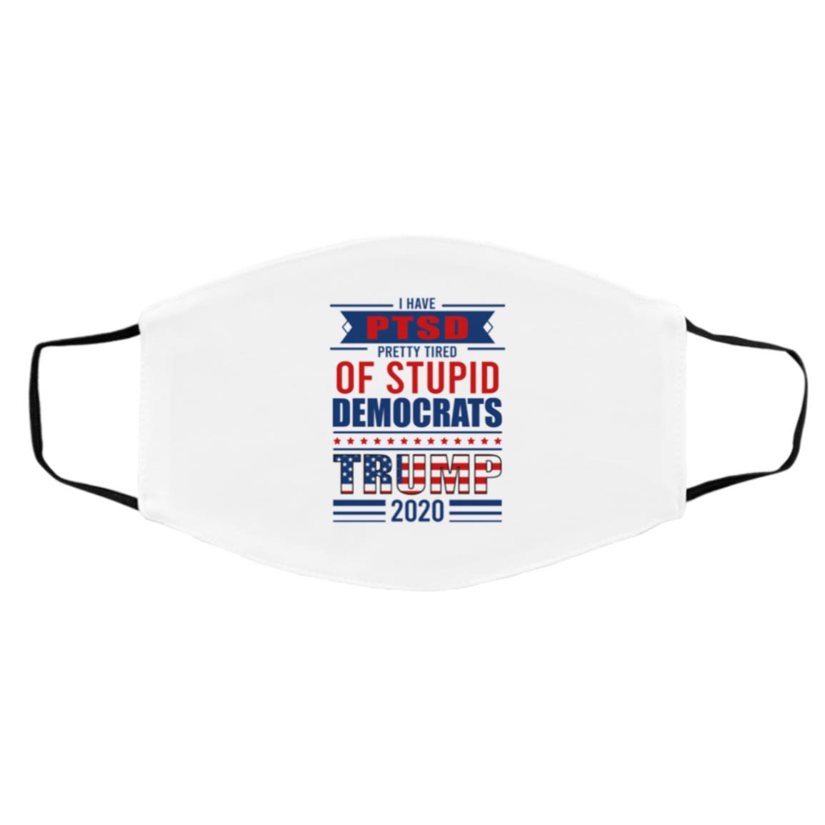 I Have PTSD Pretty, White, Cloth Face Cover – Medium/Large I Have PTSD Pretty, White, Cloth Face Cover – Medium/Large