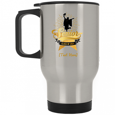 14 oz. Silver Travel Mug