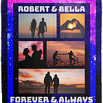 Custom Photo Forever And Always Blanket, White, Cozy Plush Fleece Blanket - 50x60