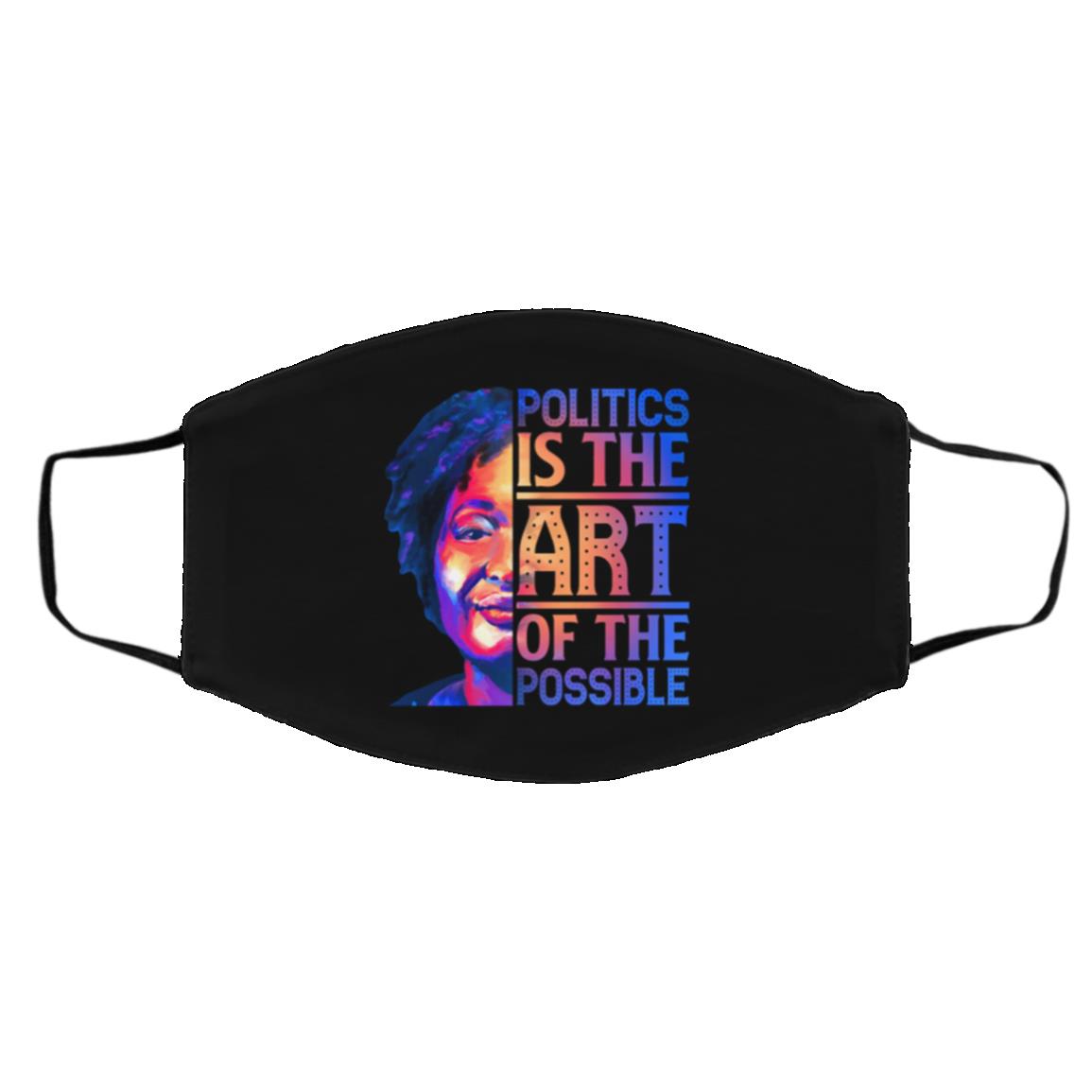 Politics Mask, White, Cloth Face Cover – Medium/Large