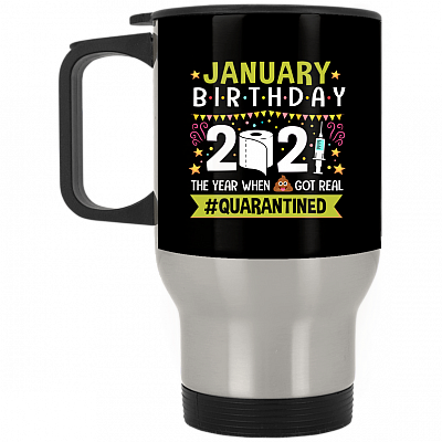 14 oz. Silver Travel Mug