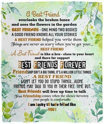 I Am Lucky To Have Friend Like You Blanket, White, Cozy Plush Fleece Blanket - 50x60