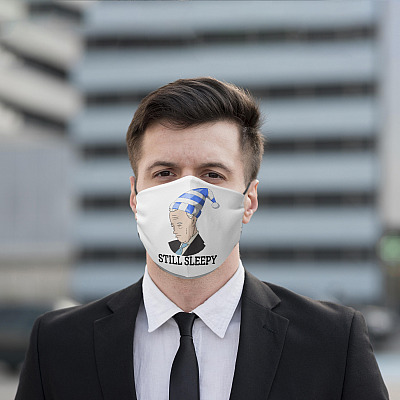 Alternative view of Joe Biden Still Sleepy Funny Political Washable Reusable Custom Printed Cloth Face Mask Cover