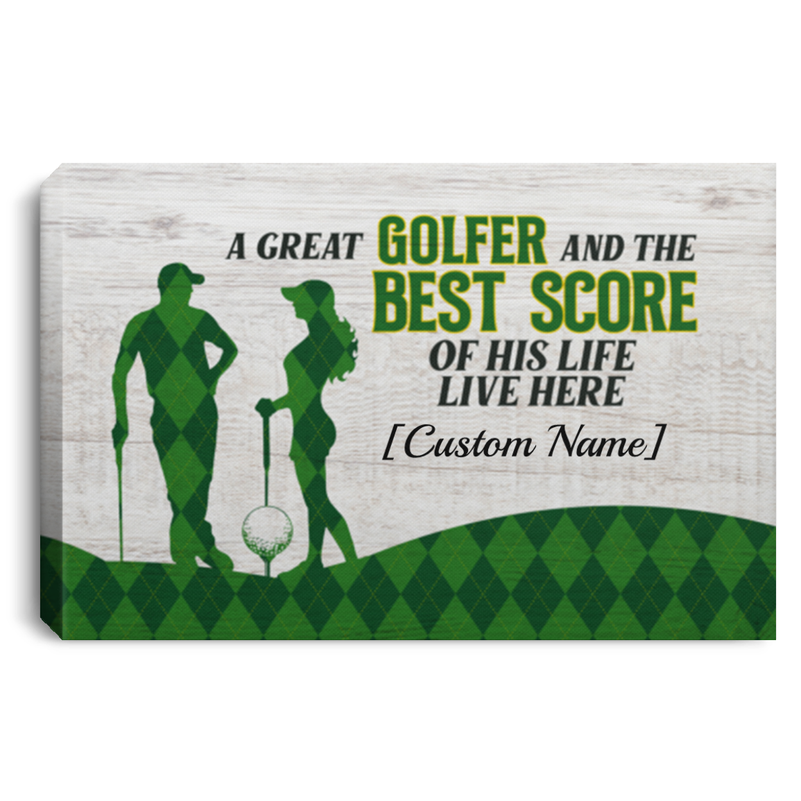 Personalized Golf Couple A Great Golfer And The Best Score Of His Life Live Here Framed Canvas Prints - Unframed Poster, White, 0.75'' Framed Canvas Personalized Golf Couple A Great Golfer And The Best Score Of His Life Live Here Framed Canvas Prints - Unframed Poster, White, 0.75'' Framed Canvas
