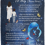 Personalized to My Son I Am Proud of You You're My Son Fleece Blanket - Sherpa Blanket - Woven Blanket, White, Cozy Plush Fleece Blanket - 50x60